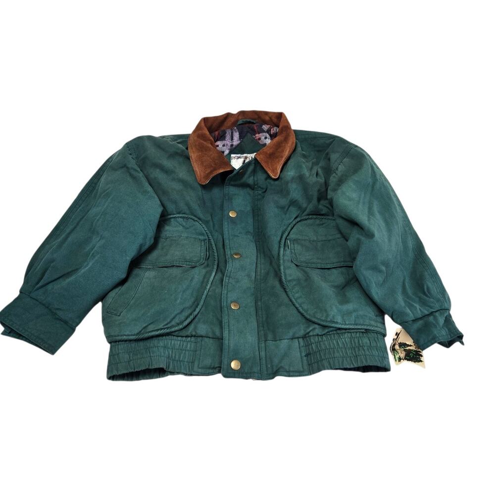 Backwoods Boys Winter Bomber Jacket With Leather Collar Size Small